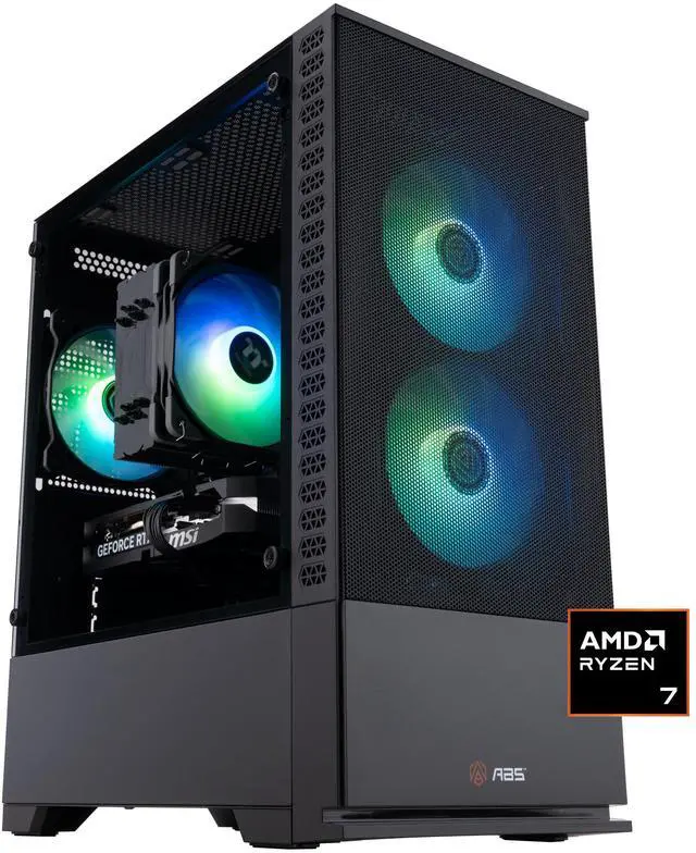 ABS Cyclone Ruby Gaming PC - Windows 11 - AMD Ryzen 7 9700X - GeForce RTX 5060 - 32GB DDR5 6400 - 1TB M.2 NVMe SSD - CR9700X50602