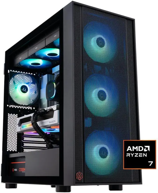 ABS Eurus Ruby Gaming PC - Windows 11 Home - AMD Ryzen 7 9800X3D - Radeon 9070XT - 32GB DDR5 6000 - 2TB M.2 NVMe SSD - ER9800X3D9070XT