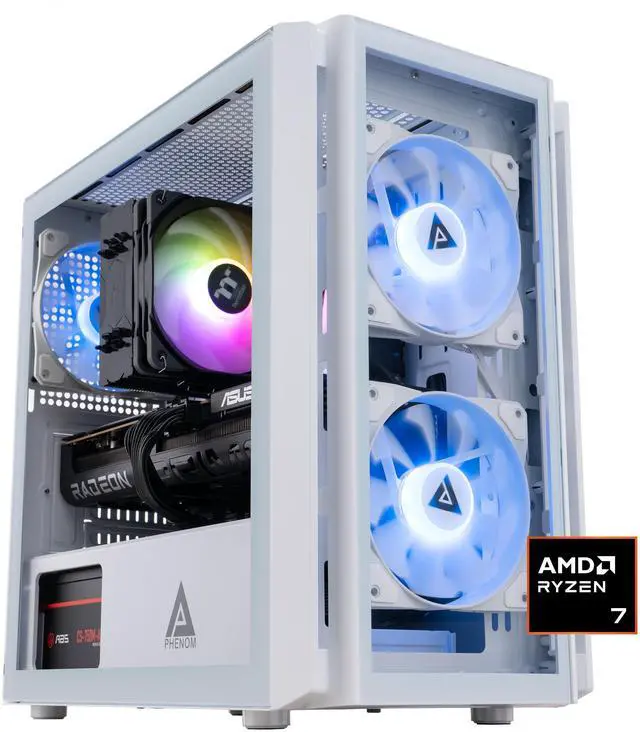 ABS Flux Ruby Gaming PC - Windows 11 - AMD Ryzen 7 7800X3D - Radeon RX 9070 XT - DLSS 4 - AI-Powered Performance - 32GB DDR5 6400MHz - 2TB M.2 NVMe SSD - FR7800X3D9070XT