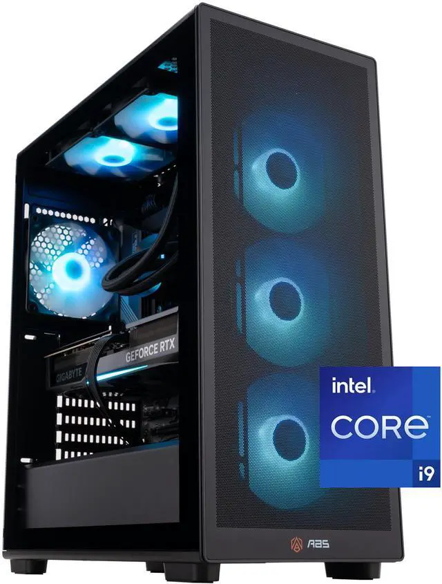 ABS Stratos Aqua Gaming PC - Windows 11 - Intel Core i9-14900KF - GeForce RTX 5070 Ti - DLSS 4 - AI-Powered Performance - 32GB DDR5 6400MHz - 2TB M.2 NVMe SSD - SA14900KF5070TI