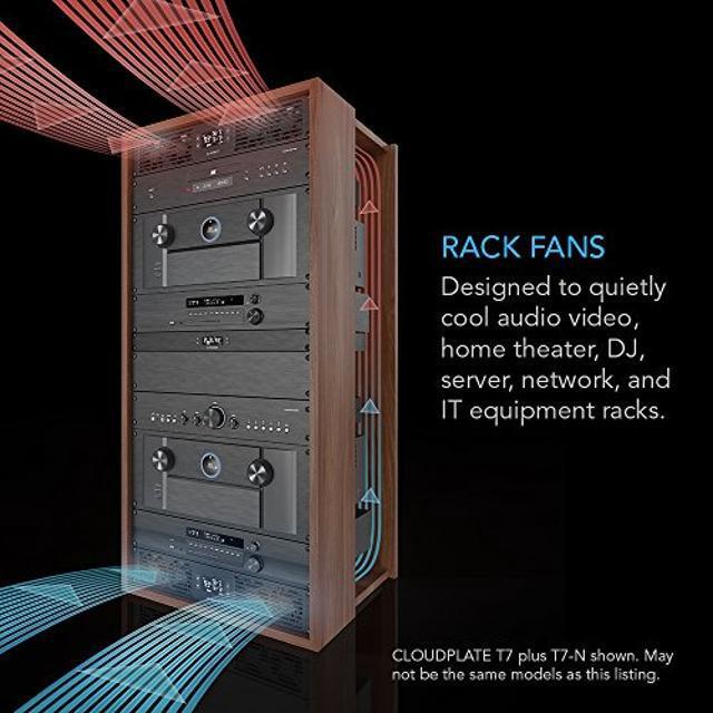 AC Infinity CLOUDPLATE T2 Rack Mount Fan 1U Top Exhaust Airflow For Cooling AV Home Theater Network 19" Racks