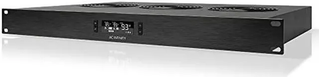 AC Infinity CLOUDPLATE T2 Rack Mount Fan 1U Top Exhaust Airflow for Cooling AV Home Theater Network 19" Racks
