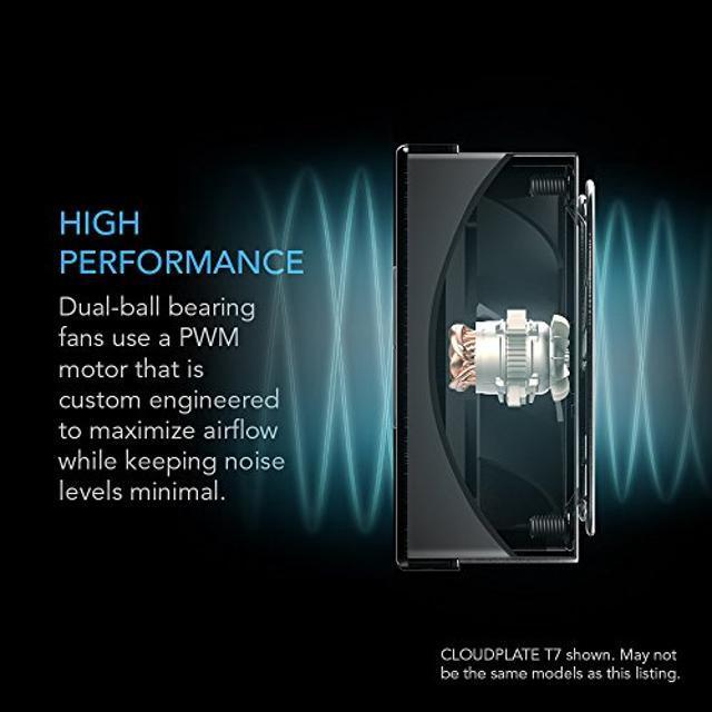 AC Infinity CLOUDPLATE T9-N Rack Mount Fan Panel 3U Intake Airflow For Cooling AV Home Theater Network 19" Racks