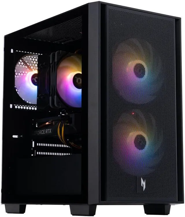 Acer Nitro 60 N60-640-UR21 Desktop Intel Core i5-14400F 10-Core Processor (Up to 4.7 GHz) NVIDIA GeForce RTX 5060 Graphics (614 AI TOPS) 16 GB DDR5 Memory 1 TB PCIe 4.0 NVMe SSD Realtek Audio Realtek 802.11ax Windows 11 Home