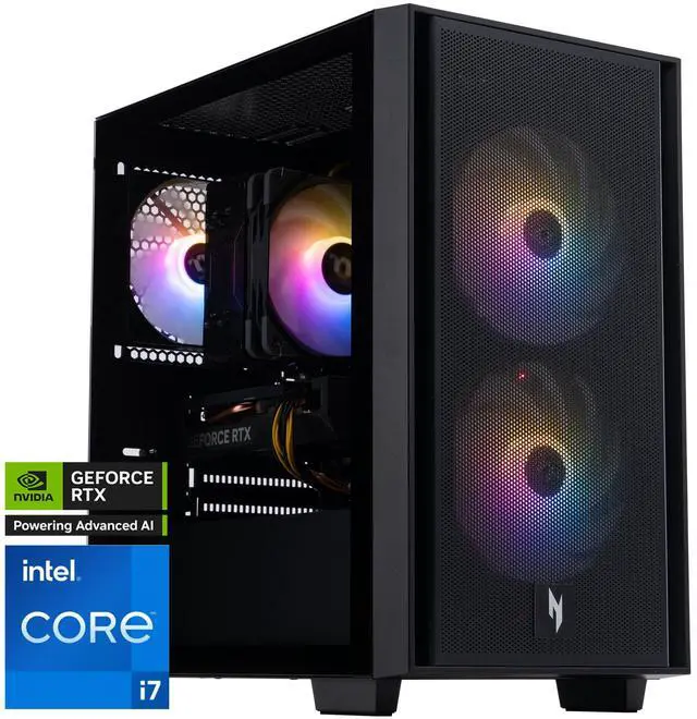 Acer Nitro 60 N60-640-UR24 Desktop Intel Core i7-14700F 20-Core Processor (Up to 5.4 GHz) NVIDIA GeForce RTX 5070 Graphics (988 AI TOPS) 32 GB DDR5 Memory 2 TB PCIe 4.0 NVMe SSD Realtek Audio Realtek 802.11ax Windows 11 Home