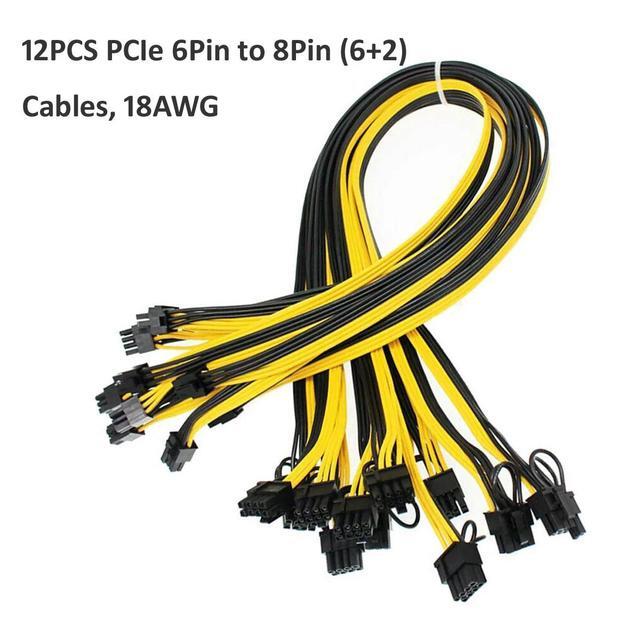 Adaptador De Placa De Arranque De 12 Puertos Negro 6 Pines PCI-e Para Fuente De Alimentación De 750W/1200W/1500W Soporte De Reinicio Automático