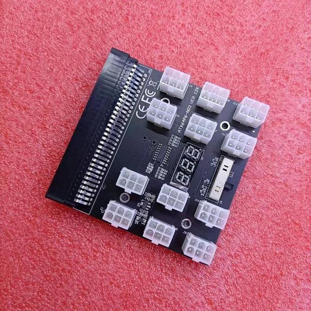Adaptador De Placa De Arranque De 12 Puertos Negro 6 Pines PCI-e Para Fuente De Alimentación De 750W/1200W/1500W Soporte De Reinicio Automático