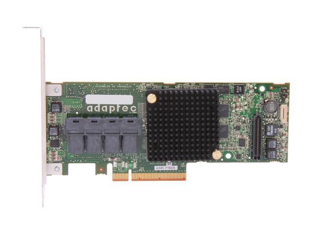 Adaptec 2274400-R 71605Single PCI-Express 3.0 X8 Low Profile Ready SATA / SAS RAID Controller Card