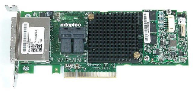 ADAPTEC 2280900-R / RAID 78165 6Gb/s SAS - PCI Express 3.0 X8 - Plug-in Card - RAID Supported - 0 1 1E 5 6 RAID Level - 24 SAS Port(s)