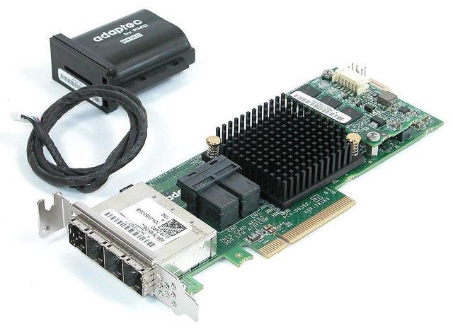 ADAPTEC 2280900-R / RAID 78165 6Gb/s SAS - PCI Express 3.0 X8 - Plug-in Card - RAID Supported - 0 1 1E 5 6 RAID Level - 24 SAS Port(s)