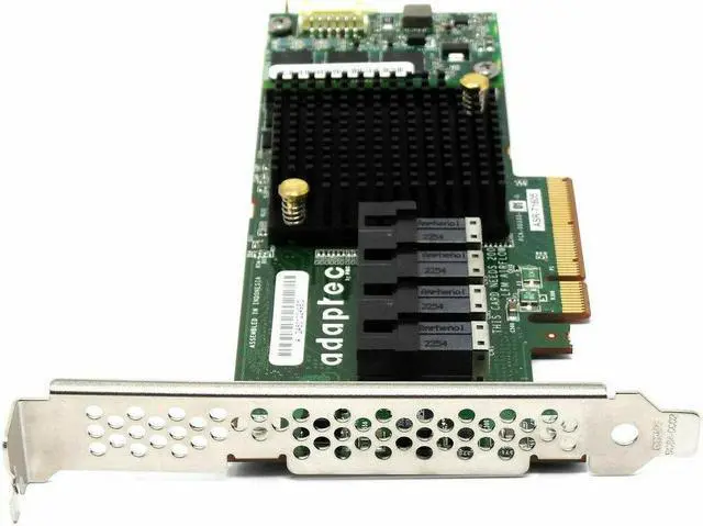 ADAPTEC ASR-71605 SFF8643 16 PORT SAS SATA 6Gb/s HBA/RAID CARD w/4 x 1.0M CABLES