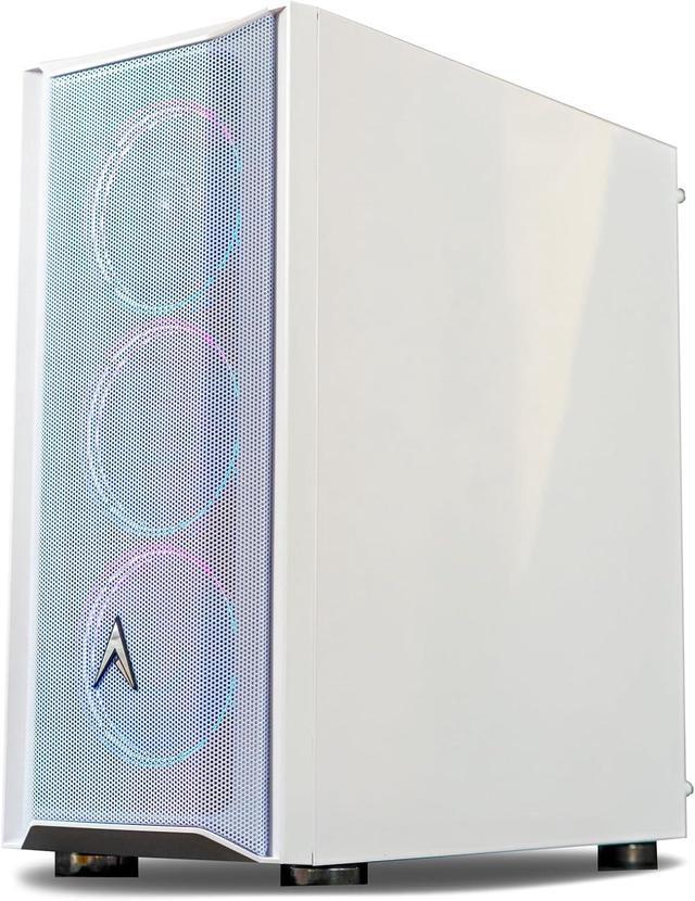 Allied Gaming Patriot ATX Tower Gaming Desktop Case: Tempered Glass Panel 3X ARGB Fans Pre-Installed LED ARGB Fans 1x USB 3.0 Ports 2X USB 2.2 Ports & Mesh Front Panel Airflow