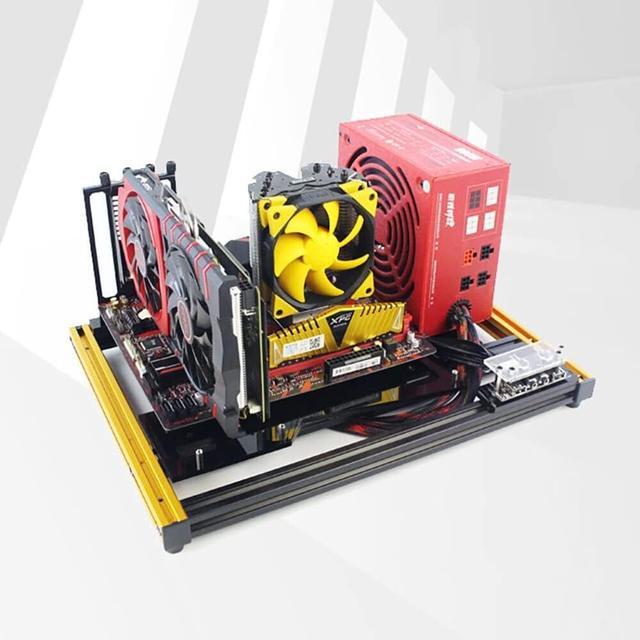 Aluminum Bracket PC Case Test Bench Open Air Computer Case For ATX Motherboard DIY Bare Frame ATX MATX ITX Chassis Support Intel AMD Graphics Card