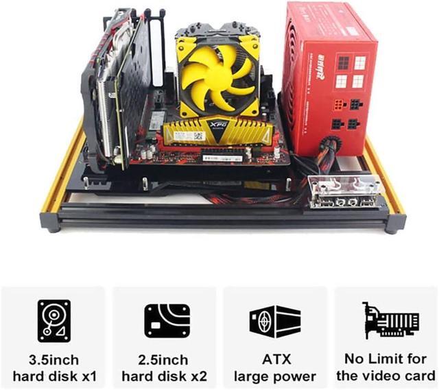 Aluminum Bracket PC Case Test Bench Open Air Computer Case For ATX Motherboard DIY Bare Frame ATX MATX ITX Chassis Support Intel AMD Graphics Card