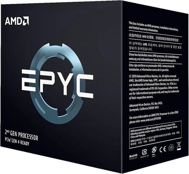 AMD EPYC 7002 (2nd Gen) 7302P Hexadeca-core (16 Core) 3 GHz Processor - Retail Pack - 128 MB L3 Cache - 8 MB L2 Cache - 64-bit Processing - 3.30 GHz Overclocking Speed - 7 nm - Socket SP3 - 155 W -32T