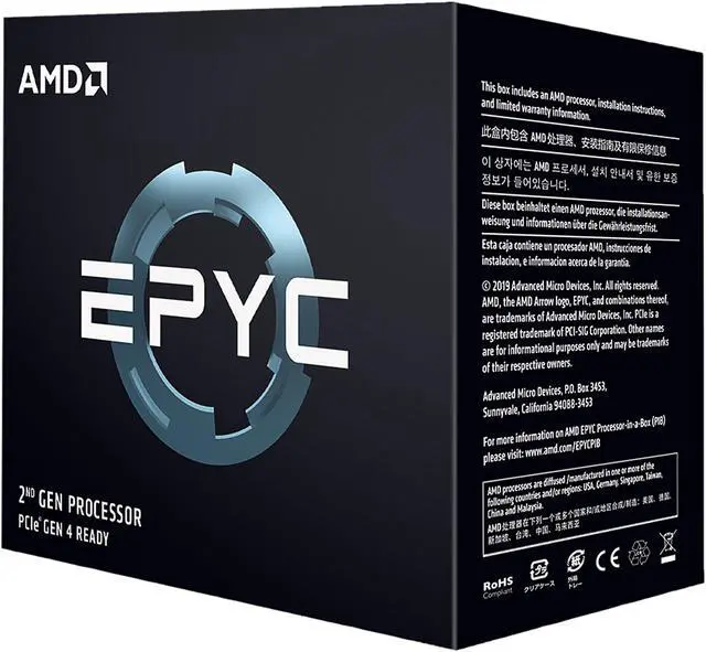 AMD EPYC 7702 64-Core 2.0GHz (3.35 GHz Max Boost) Socket SP3 200W 100-100000038WOF Server Processor