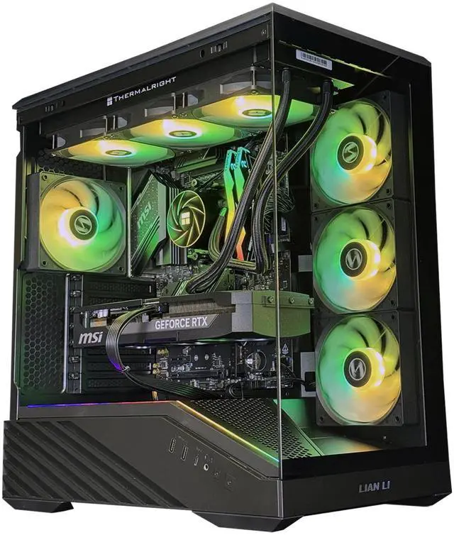 Andromeda Insights Ultra 50 Vector - RTX 5080 16GB GDDR7 Ryzen 7 9800X3D 4.7 GHz (5.2 GHz Turbo Boost) 32GB DDR5 6000MHz 2TB Gen4 SSD 850W Gold PSU ARGB Fans Wi-Fi + BT Win 11