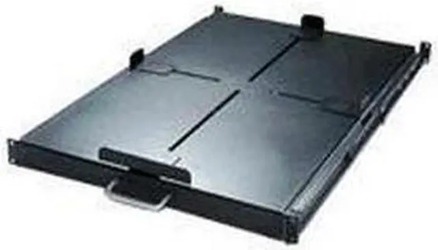 APC by Schneider Electric Sliding Shelf 200lbs/91kg Black - 1U Rack Height x 19" Rack Width - Rack-mountable - Black - 200.42 lb Static/Stationary Weight Capacity