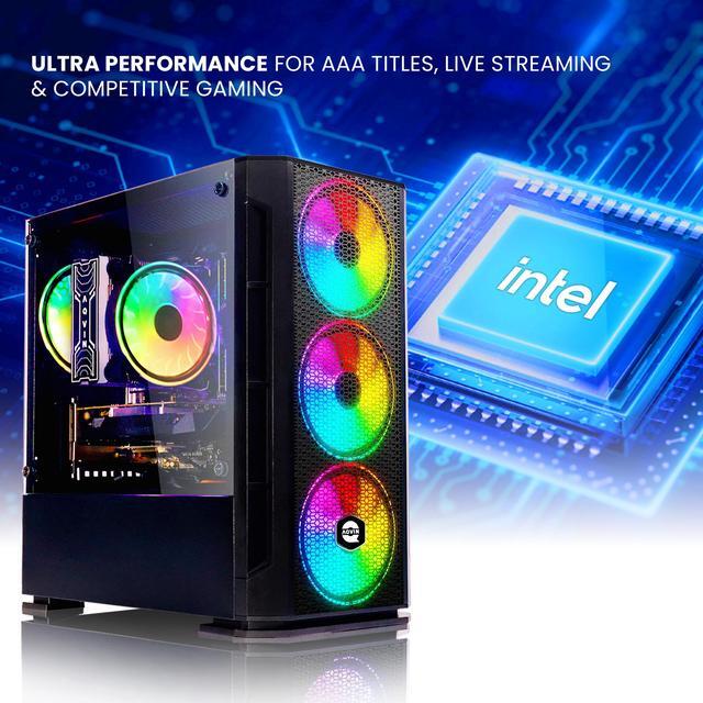 AQVIN - AQ10 Gaming PC - Windows 10 Pro - Intel I7 Up To 3.90GHz - GeForce GTX 1630 4GB - 32GB RAM - 2TB SSD - 24 -Inch Curved Gaming Monitor - Windows 10 Pro