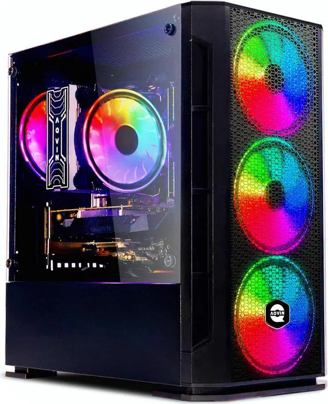 AQVIN - AQ10 Gaming PC - Windows 10 Pro - Intel I7 Up to 3.90GHz - GeForce GTX 1630 4GB - 32GB RAM - 2TB SSD - Windows 10 Pro