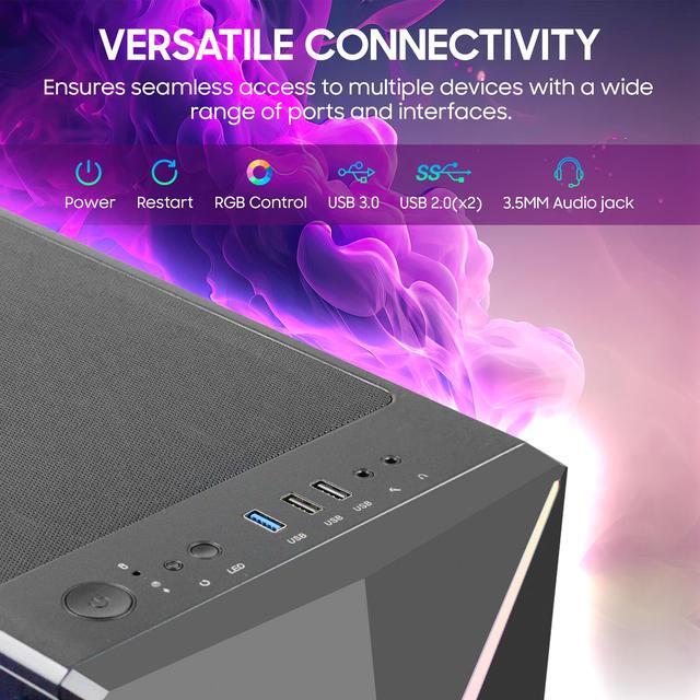 AQVIN AQ80 Gaming PC - Intel Hexa-Core I7 Up To 4.60 GHz NVIDIA GeForce RTX 3060 12GB GPU Card 32GB DDR4 RAM 1TB NVMe SSD Windows 11 Pro Desktop Computer Built-in WIFI - 1 Year Warranty