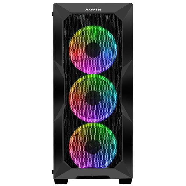 AQVIN - AQB70 Gaming Desktop Tower PC - Intel Core I7 Up To 4.0 GHz - RTX GeForce 3050 6GB GDDR6 - 32GB RAM - 1TB SSD - Windows 10 Pro - RGB Keyboard & Mouse
