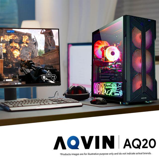 AQVIN-Q20 TOWER GAMING PC - RGB (INTEL CORE I3 32GB RAM 2TB SSD GeForce RTX 4060 8GB WINDOWS 11 PRO) Gaming Keyboard And Mouse High-Performance Desktop Computer
