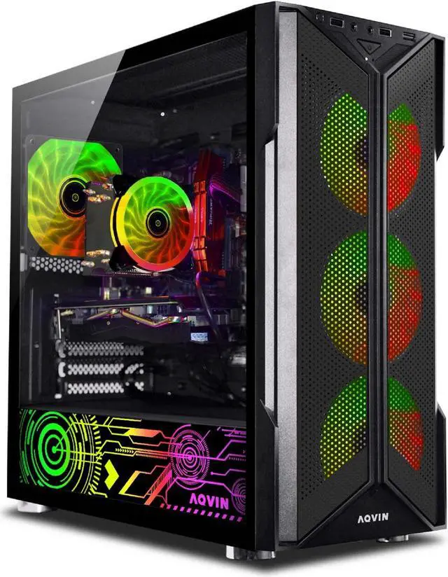 AQVIN-Q20 TOWER GAMING PC - RGB (INTEL CORE i3 32GB RAM 2TB SSD GeForce RTX 4060 8GB WINDOWS 11 PRO) Gaming Keyboard and Mouse High-Performance Desktop Computer