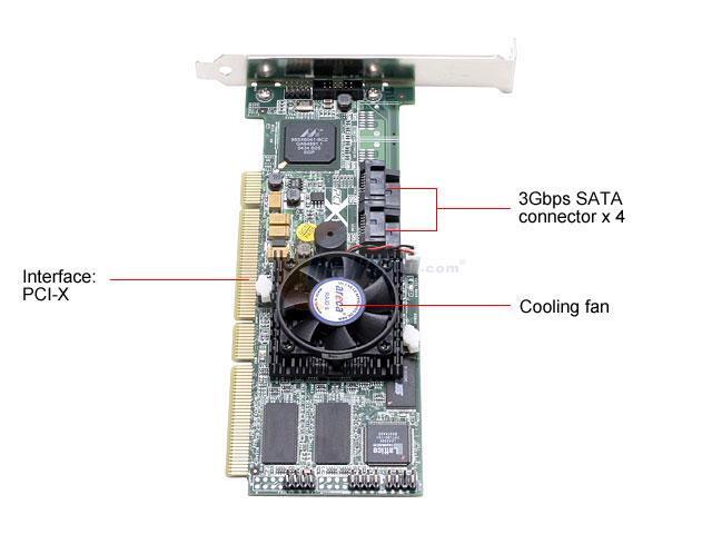 Areca ARC-1110 PCI-X 64bit/133MHz SATA II (3.0Gb/s) Controller Card