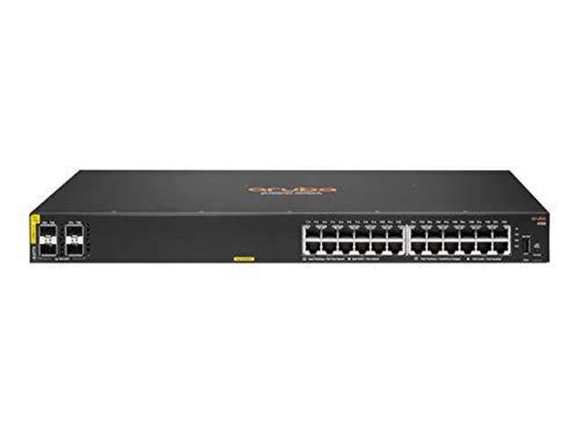 Aruba 6100 24G Class4 PoE 4SFP+ 370W Switch - 24 Ports - Manageable - 3 Layer Supported - Modular - 370 W PoE Budget - Twisted Pair Optical Fiber - PoE Ports - 1U High - Rack-mountable Wall Mountabl