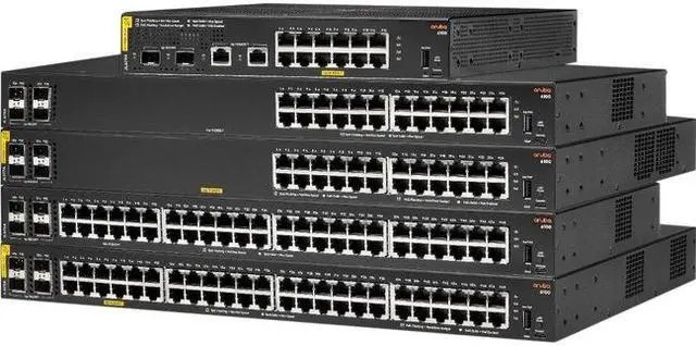 Aruba 6100 24G Class4 PoE 4SFP+ 370W Switch - 24 Ports - Manageable - 3 Layer Supported - Modular - 370 W PoE Budget - Twisted Pair Optical Fiber - PoE Ports - 1U High - Rack-mountable Wall Mountabl
