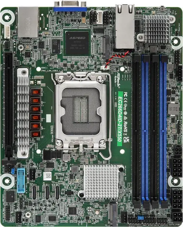 ASRock Rack EC266D4ID-2T/X550 Deep mini-ITX Server Motherboard