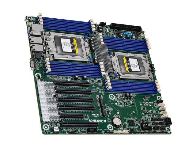 AsRock Rack ROME2D16-2T EEB Server Motherboard Dual Socket AMD SP3 (LGA4094) EPYC 7002 Series Dual 10G