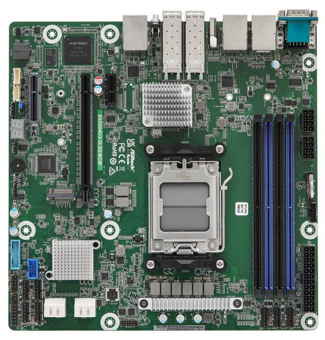 ASRock Rack Server Motherboard B650D4U3-2L2Q/BCM Micro-ATX AMD EPYC™ 4004 And AMD Ryzen™ 9000/8000/7000 Series Dual SFP28 (25GbE)