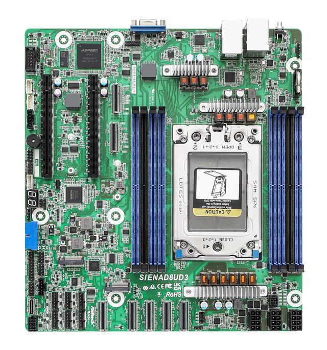 ASRock Rack Server Motherboard SIENAD8UD3 Deep Micro-ATX Single Socket SP6 (LGA 4844) AMD EPYC™ 8004 Series