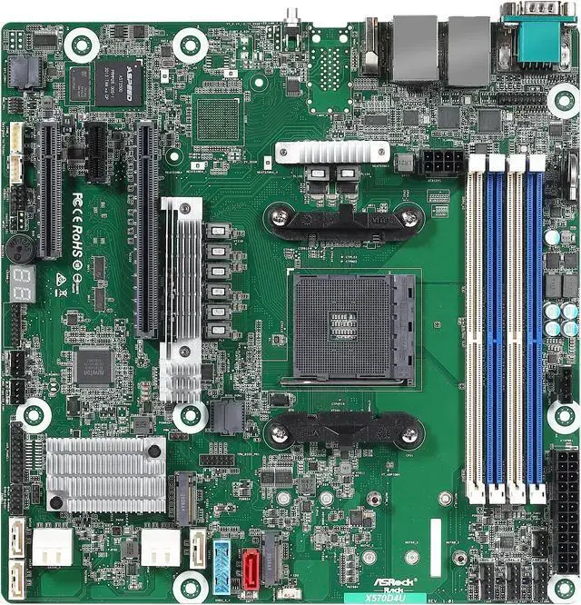 AsRock Rack X570D4U micro-ATX Server Motherboard AMD AM4 PGA 1331 Dual GLAN