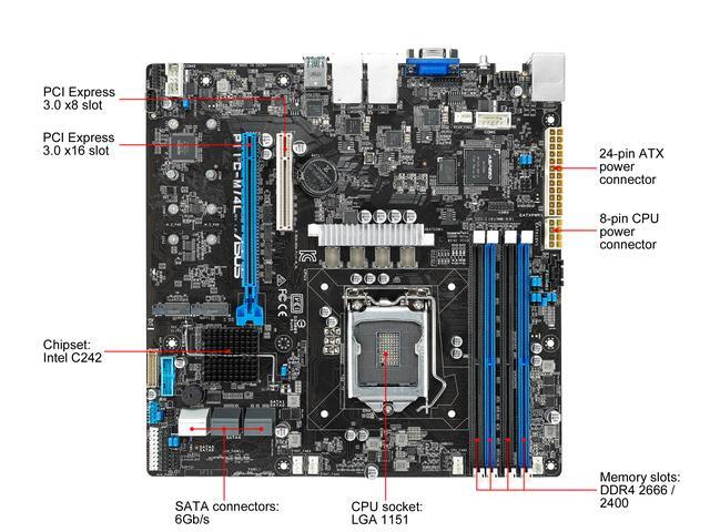 ASUS P11C-M/4L UATX Server Motherboard LGA 1151 Intel C242