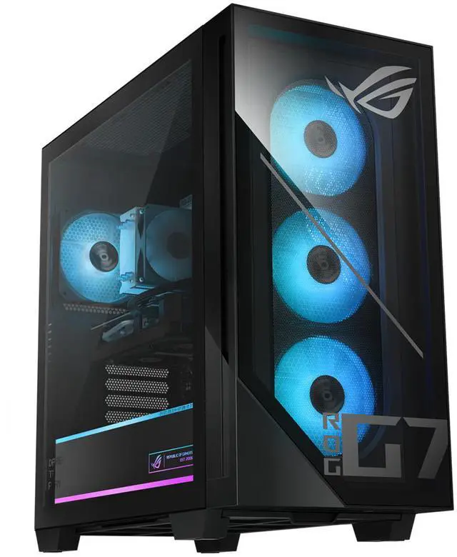 ASUS ROG GM700 (2025) Gaming Desktop PC AMD Ryzen 7 8700F Processor AMD Radeon RX 9060 XT PRIME OC 1TB M.2 NVMe PCIe 4 SSD 32GB DDR5 RAM Windows 11 Home GM700TZ-NB766