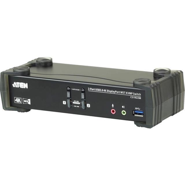 Aten 2-Port USB 3.0 4K DisplayPort MST KVMP Switch (Cables Included)