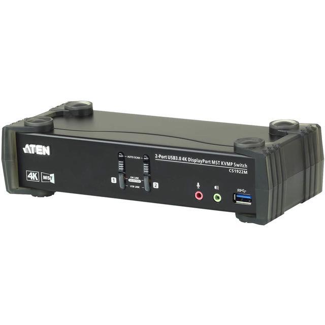 Aten 2-Port USB 3.0 4K DisplayPort MST KVMP Switch (Cables Included)