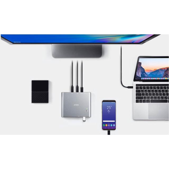 Aten 2-Port USB-C Gen 1 Dock Switch With Power Pass-through US3310