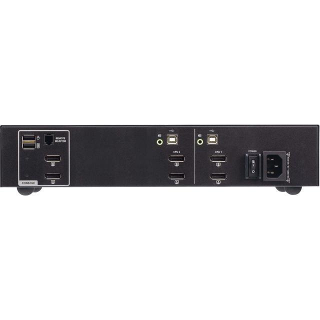 ATEN 2-Port USB DisplayPort Dual Display Secure KVM Switch (PSD PP V4.0 Compliant) - 2 Computer(s) - 1 Local User(s) - 3840 X 2160 - 50 Hz 60 Hz - 4 X USB - 6 X DisplayPort CS1142DP4