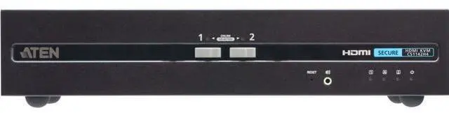 ATEN 2-Port USB HDMI Dual Display Secure KVM Switch (PSD PP v4.0 Compliant) - 2 Computer(s) - 1 Local User(s) - 3840 x 2160 - 50 Hz 60 Hz - 4 x USB - 6 x HDMI - Rack-mountable