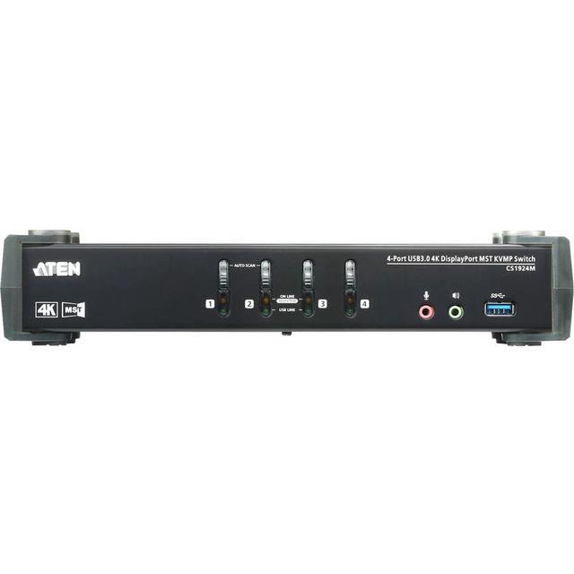 Aten 4-Port USB 3.0 4K DisplayPort MST KVMP Switch (Cables Included)