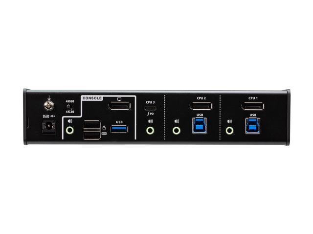 ATEN 4K 3-Port USB-C And DisplayPort KVM Switch / Hybrid KVMP Switch (CS1953)