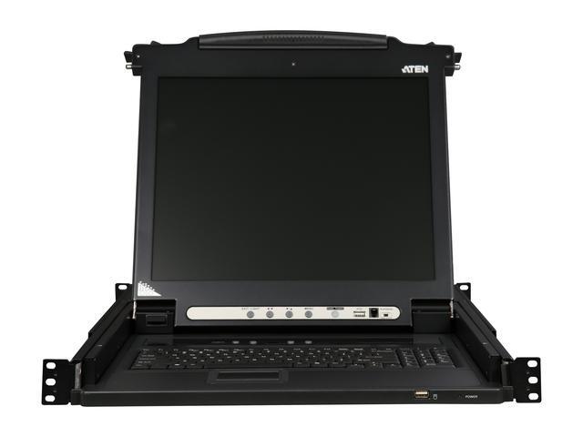ATEN CL5708M 17" LCD 8 Port PS2/USB Combo KVM With Peripheral Sharing Technology
