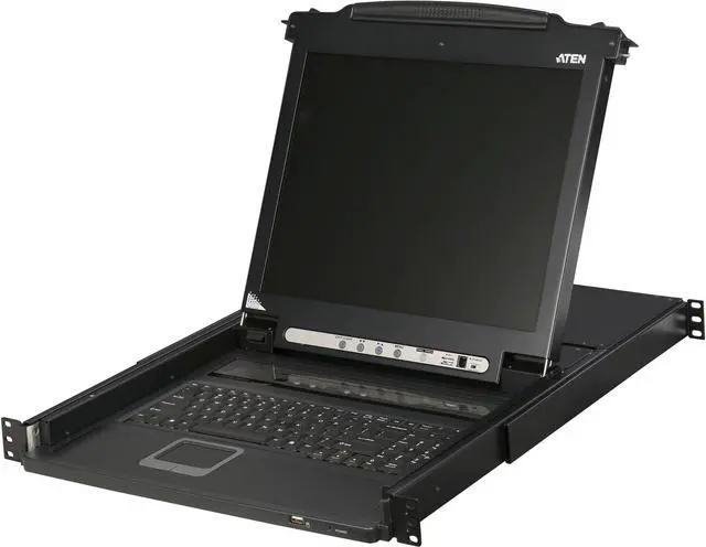 ATEN CL5708M 17" LCD 8 Port PS2/USB Combo KVM with Peripheral Sharing Technology