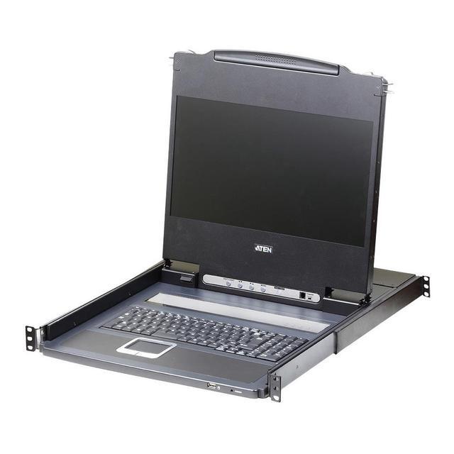 ATEN CL6700MW 17" WideScreen Full HD LCD Console Support DVI HDMI VGA
