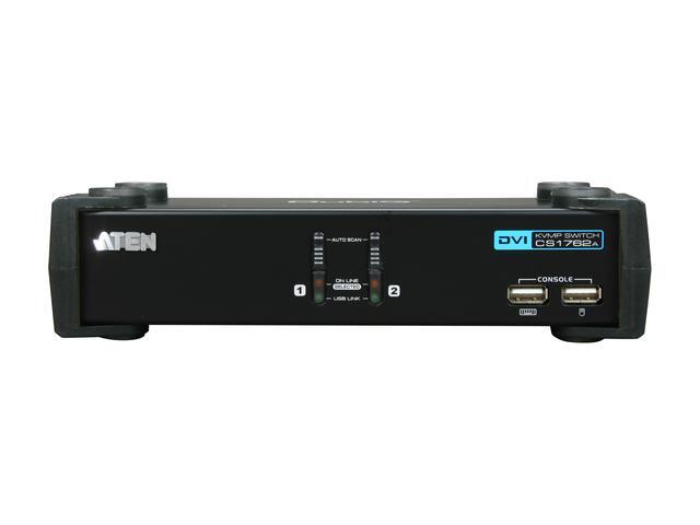 ATEN CS1762A 2-Port USB2.0 DVI KVMP Switch Cables Included