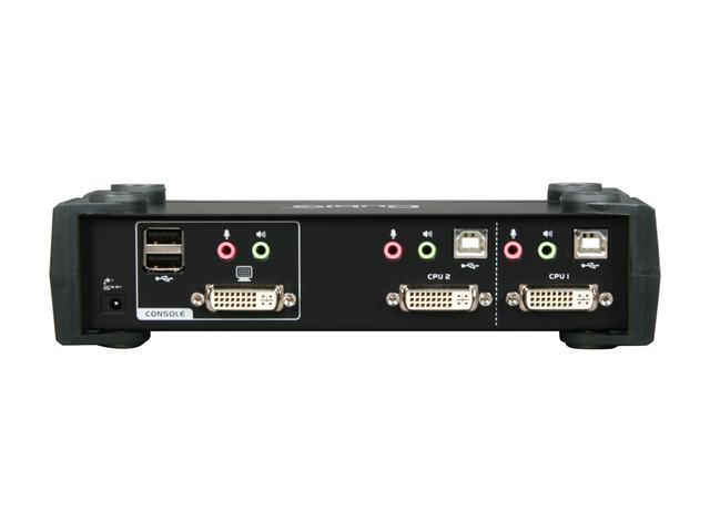 ATEN CS1762A 2-Port USB2.0 DVI KVMP Switch Cables Included